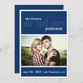 MR & MRS日付招待状の保存 セーブザデート (正面/裏面)