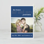 MR & MRS日付招待状の保存 セーブザデート (スタンド正面)