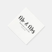   Mr. & Mrs. | ウェディング スタンダードカクテルナプキン (角)