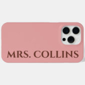Mr & Mrs ウェディング | モダンカップルの記念日と名前 Case-Mate iPhoneケース (裏面 (横))