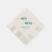 Mr+Mrs ウェディング 縁ありカクテルナプキン (角)