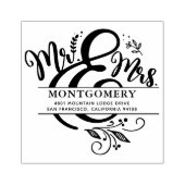 Mr. & Mrs. | オリジナル ウェディング 返信先住所 ラバースタンプ (インプリント)
