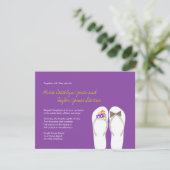 Mr. & Mrs.パープルビーチサンダルビーチ結婚式招待状 招待状 (スタンド正面)