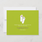 Mr. & Mrs.パープルビーチサンダルビーチ結婚式招待状 招待状 (裏面)