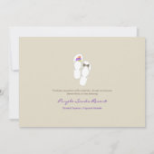 Mr. & Mrs.パープルビーチサンダルビーチ結婚式招待状 招待状 (裏面)