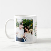 Mr. Mrs.フローラ初めてのクリスマス写真 コーヒーマグカップ (左)