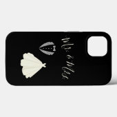 Mr Mrs ブラック ホワイト ウェディング Case-Mate iPhoneケース (裏面 (横))