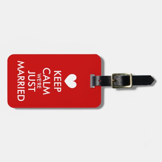 Mr. & Mrs. 保Calmはたった今結婚しました荷物タグ ラゲッジタグ (正面横)