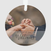 Mr & Mrs 初めてのクリスマス 2枚の写真 オーナメント (裏面)