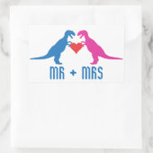 Mr.+Mrs. – 愛の恐竜 長方形シール (バッグ)
