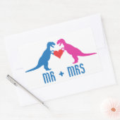 Mr.+Mrs. – 愛の恐竜 長方形シール (封筒)