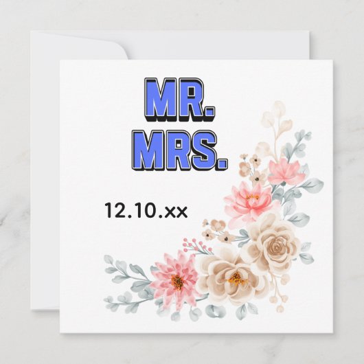 Mr. & Mrs. 招待状 (正面)
