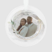 Mr. & Mrs. 2の初めてのクリスマス写真オーナメント オーナメント (裏面)