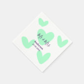 Mr & Mrs add family name date year wedding favor  スタンダードカクテルナプキン (角)