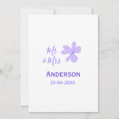 Mr & Mrs add family name date year wedding favor g 招待状 (裏面)