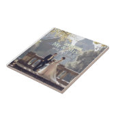 Mr & Mrs add family name photo date wedding family タイル (側面)