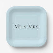 Mr & Mrs Blue Color ペーパープレート (正面)