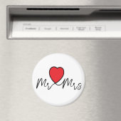 Mr & Mrs bruiloft- huwelijks decoratie met hartjes マグネット (インサイチュ (食洗機))