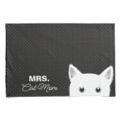 Mr.Mrs. Cat Momとパパ水玉模様パターン 枕カバー (正面右)