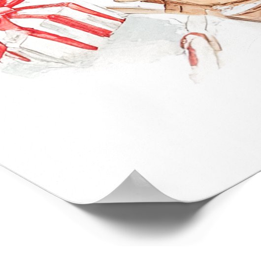 Mr & Mrs Claus Christmas Cookies  ポスター (角)