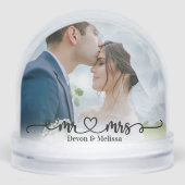 Mr & Mrs Couple Picture Calligraphy Heart Wedding (正面)