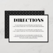 Mr.Mrs.Directionsエンクローモダンジャはっきりした・カード 招待状 (正面/裏面)