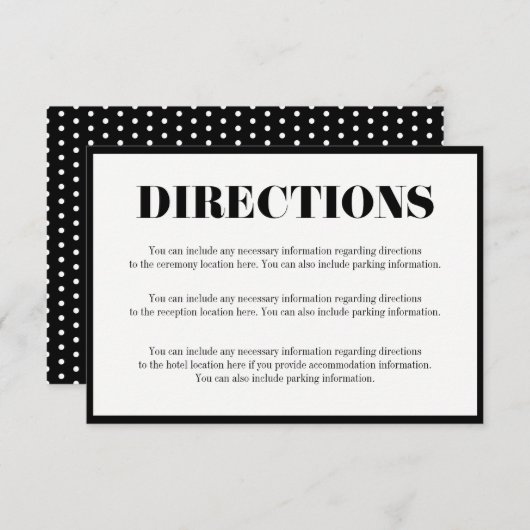 Mr.Mrs.Directionsエンクローモダンジャはっきりした・カード 招待状 (正面/裏面)