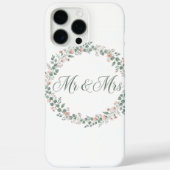 Mr & Mrs Eucalyptus Wreath iPhone Case Case-Mate iPhoneケース (裏面)