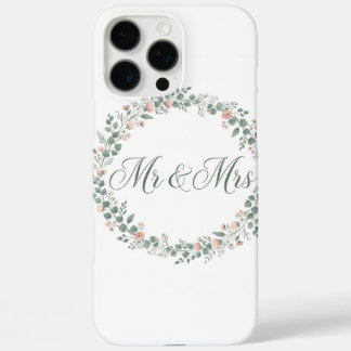 Mr & Mrs Eucalyptus Wreath iPhone Case 16 Pro Maxケース