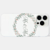 Mr & Mrs Eucalyptus Wreath iPhone Case Case-Mate iPhoneケース (裏面 (横))