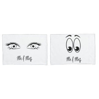 Mr & Mrs Eye Pillowcases 枕カバー
