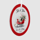 Mr Mrs First Christmas Housewarming mr and mrs オーナメント (正面)