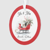 Mr Mrs First Christmas Housewarming mr and mrs オーナメント (正面)