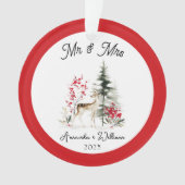 Mr Mrs First Christmas Housewarming mr and mrs  オーナメント (正面)