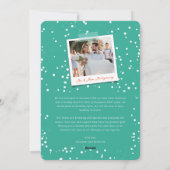 Mr & Mrs First Christmas Mistletoes Photo Wedding シーズンカード (裏面)