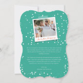 Mr & Mrs First Christmas Mistletoes Photo Wedding シーズンカード (裏面)