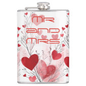 Mr & Mrs Forever Timeless Elegance Romantic Couple フラスク (正面)
