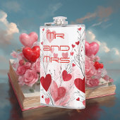Mr & Mrs Forever Timeless Elegance Romantic Couple フラスク
