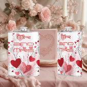 Mr & Mrs Forever Timeless Elegance Romantic Couple フラスク