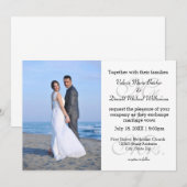 Mr.& Mrs Gray – フォト結婚式招待状 招待状 (正面/裏面)
