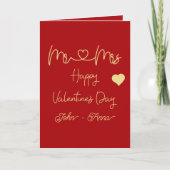 Mr & Mrs Happy Valentine's Day シーズンカード (正面)