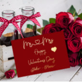 Mr & Mrs Happy Valentine's Day 箔シーズンカード