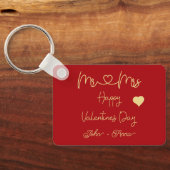 Mr & Mrs Happy Valentine's Day Keychain キーホルダー (裏面)