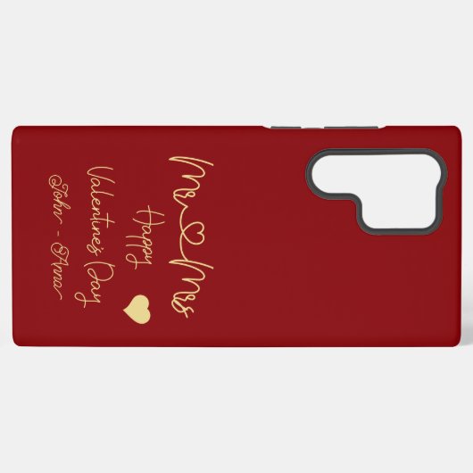 Mr & Mrs Happy Valentine's Day Samsung Galaxyケース (裏面横)