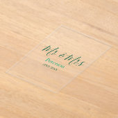 Mr & Mrs last name married year wedding engagement アクリル招待状 (レイダウン)