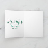 Mr & Mrs last name married year wedding engagement カード (内部)