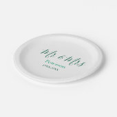 Mr & Mrs last name married year wedding engagement ペーパープレート (アングル)