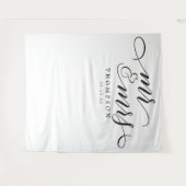 Mr & Mrs Modern Wedding Backdrop Banner タペストリー (正面(横))