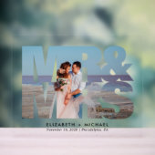 Mr. Mrs. Newlyweds写真のアクリル結婚サイン アクリルサイン (ニュートラル)
