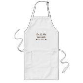 Mr. & Mrs. Personalized Couple Apron ロングエプロン (正面)